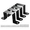 4Pcs Heavy Duty Deck Fence Brackets For 4x4inch Wood Post Beam With Black Powder Coating for Efficient Structure Support