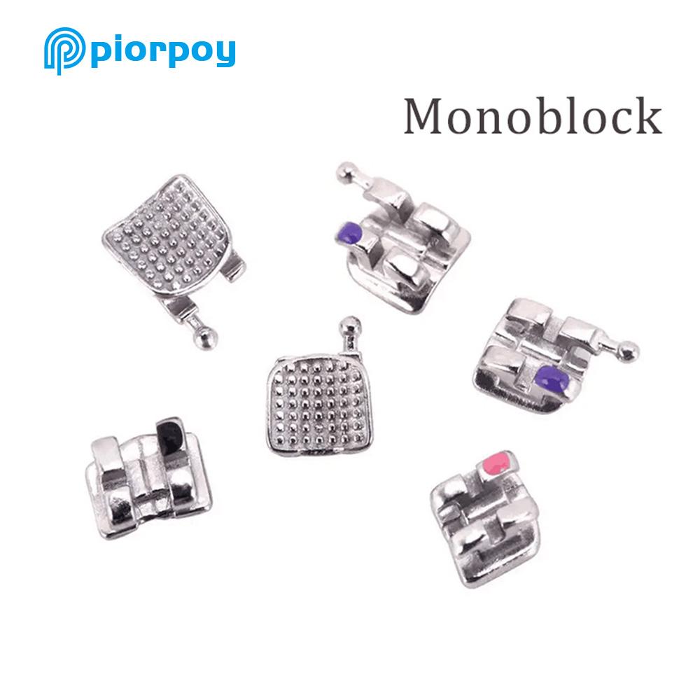 PIORPOY 1Pack Dental Bracket Mini Roth/MBT 0.022 345 Hooks Braces Orthodontic Braces Metal Monoblock Dentistry Materials 3