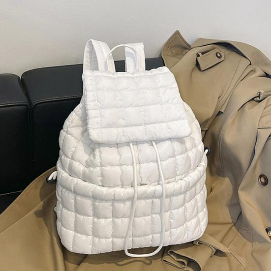 Женский рюкзак 18 л Большая вместимость Отличная несущая способность Пузыристый клетчатый внешний чехол для бутылки с водой Зонт Сумка с завязкой на шнурке Износостойкий