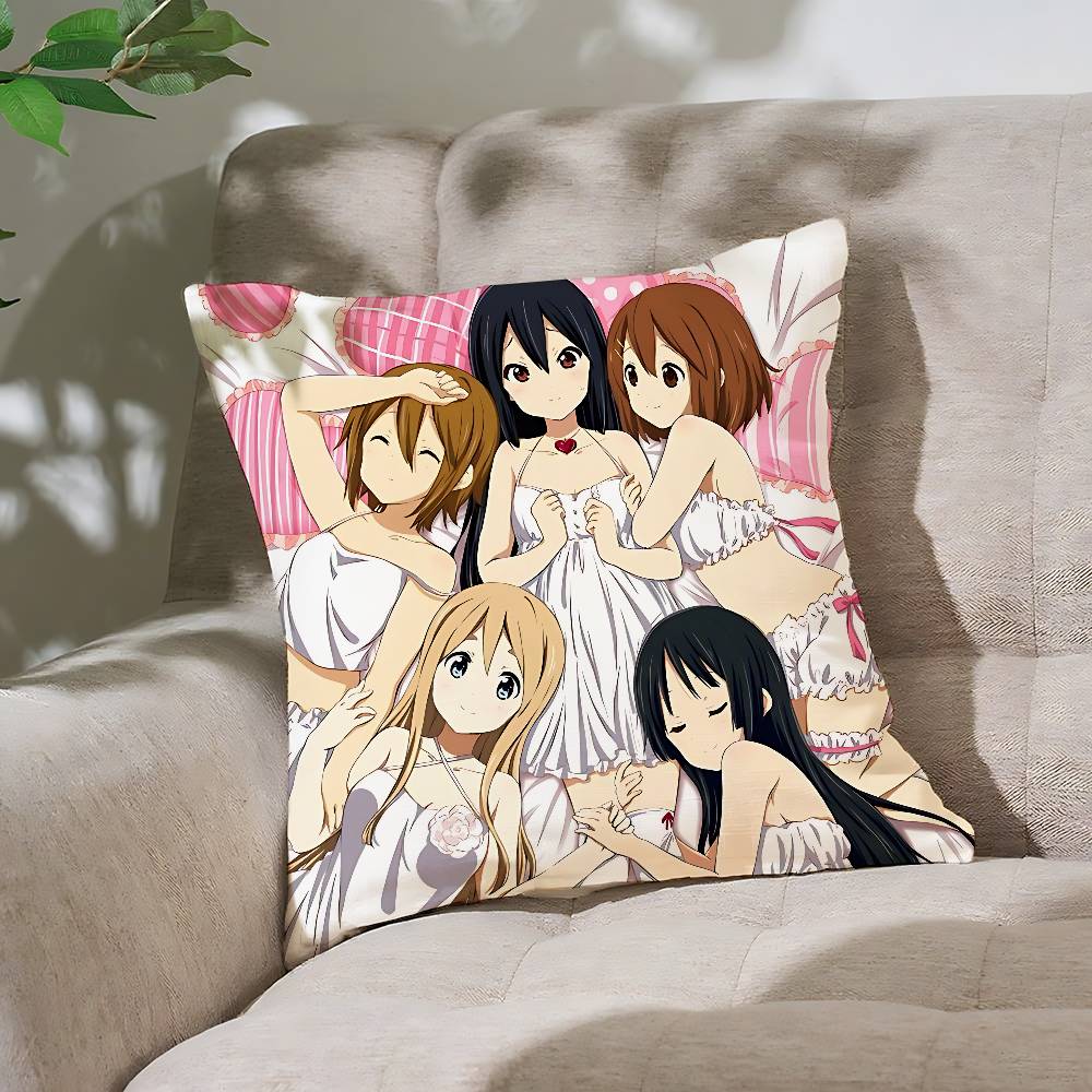 Аниме K-K-ON! Наволочка Чехол для подушки Мягкий Милый Наволочка для диванной подушки Для автомобиля Наволочка Полиэстер С молнией