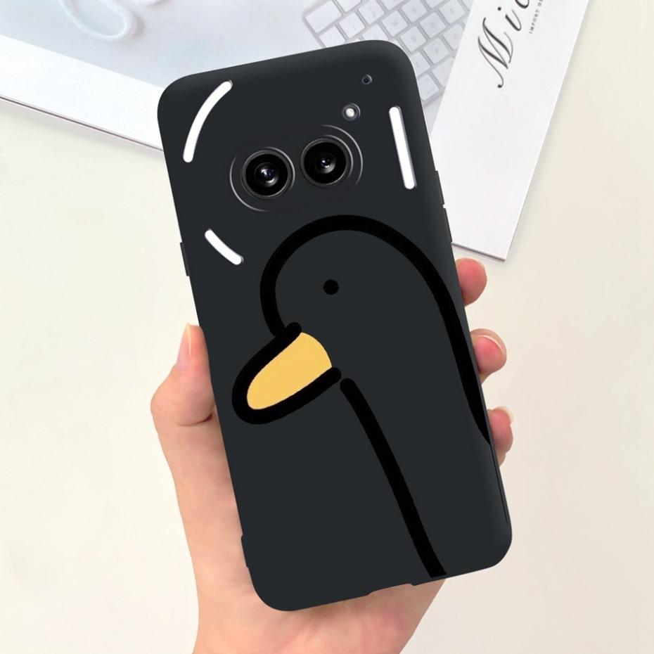 Ни за что Телефон (2а) (2) Черный силиконовый защитный чехол для Nothing Phone2 Phone 2a Милые мультяшные мягкие чехлы
