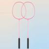 2Pcs Badminton Racket Set Ultralight Split Ferro Alloy Adult Badminton Racket With Bag Attacking And Defending
