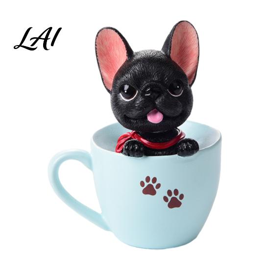Car Aromatherapy Air Freshener Cup Shaking Head Dog Ornament Resin Teddy Schnauzer Dashboard Cute Puppy Interior Decor Decor Heat Resistant