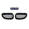 Пара автомобильных гоночных грилей с алмазной решеткой для почек для BMW E60 E61 550i 535i M5 2004-2009, решетки переднего бампера, грили в метеоритном стиле