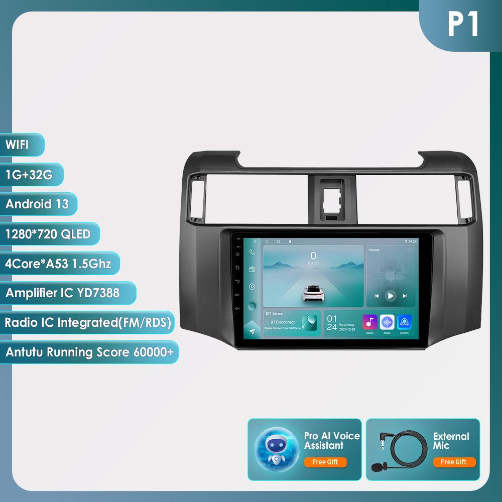 Автомобильная магнитола 4G 9 'Android 12 для Toyota 4Runner 2009-2019 4 Runner Мультимедийный плеер GPS 2din Carplay Авто Стерео DSP Головное устройство с интеллектуальным экраном