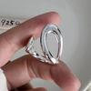 Xiaomi BF CLUB 925 Sterling Silver Ring For Women Jewelry Open Wide Gold Open Vintage Handmade Ring Allergy For Party Birthday Gift