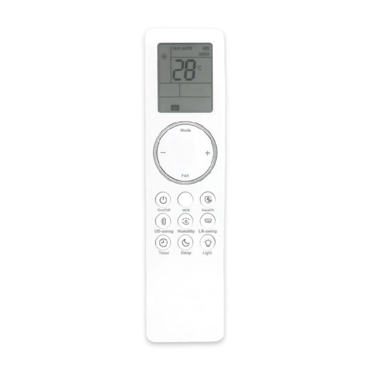 LCD Display Remote Control for YBE1F Air Conditioner Use, White Direct Setup Handset with Temperature Mode Fan Swing Timer Sleep Light Button