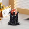 Faux Crystal Ball Display Stand Black Cat Animal Hand Holder Resin Statue Sculpture
