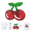 Clothing Women Shirt Top Diy Fruit Patch  Red Sequins Deal With It T-shirt Girls Iron On Patches For Clothes Stickers