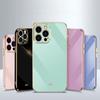 Luxury Square Silicone Plating Phone Case for iPhone 15 14 13 12 11 Pro Max XR X XS Max 7 8 15 Plus Shockproof Solid Color Soft Cover