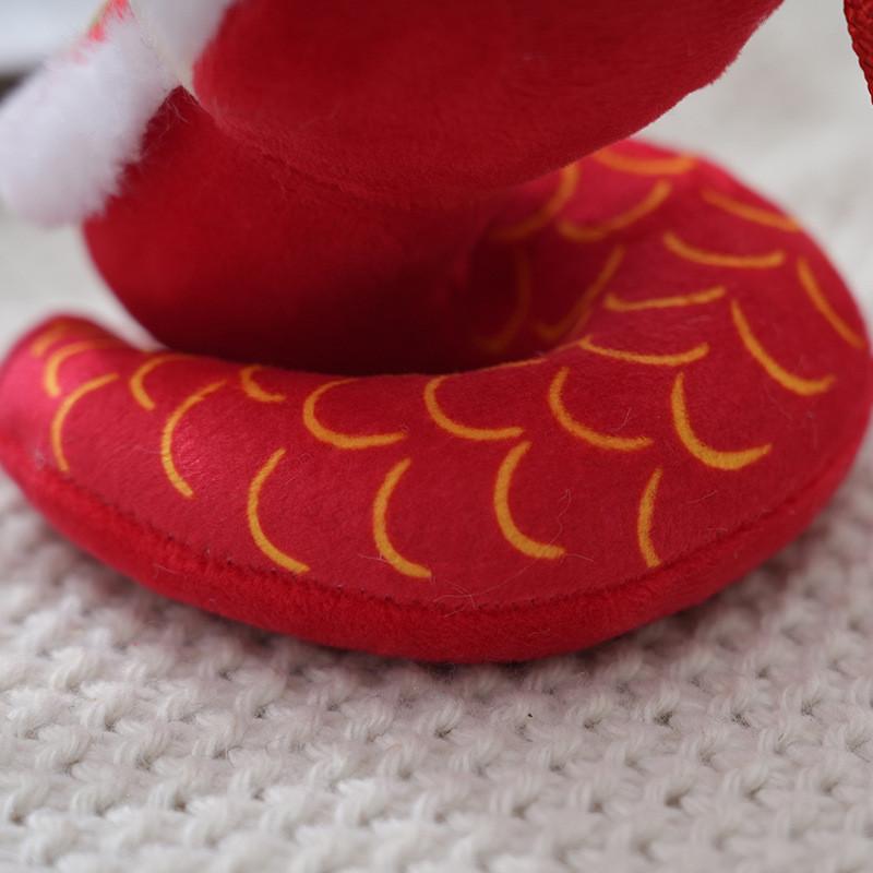 Adorable Red Plush Snake Year Zodiac Doll Soft Toy Perfect For New Year Gifts