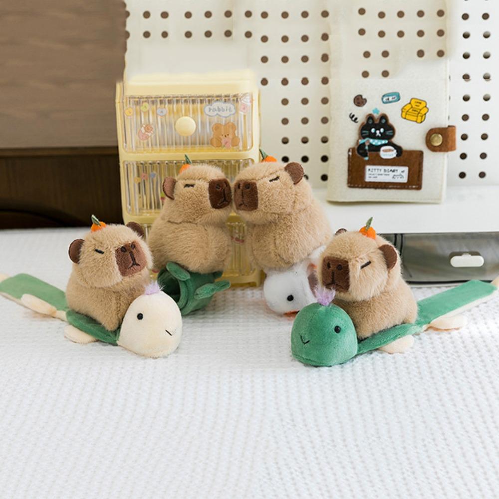 Crocodile Capybara Plush Hand Ring Goose Animal Plush Slap Bracelet  Kids