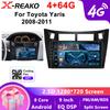 X-REAKO Автомобильный видеоплеер для Toyota Yaris 2008-2011 GPS-навигация Встроенный DSP Carplay Автомагнитола Головное устройство Android