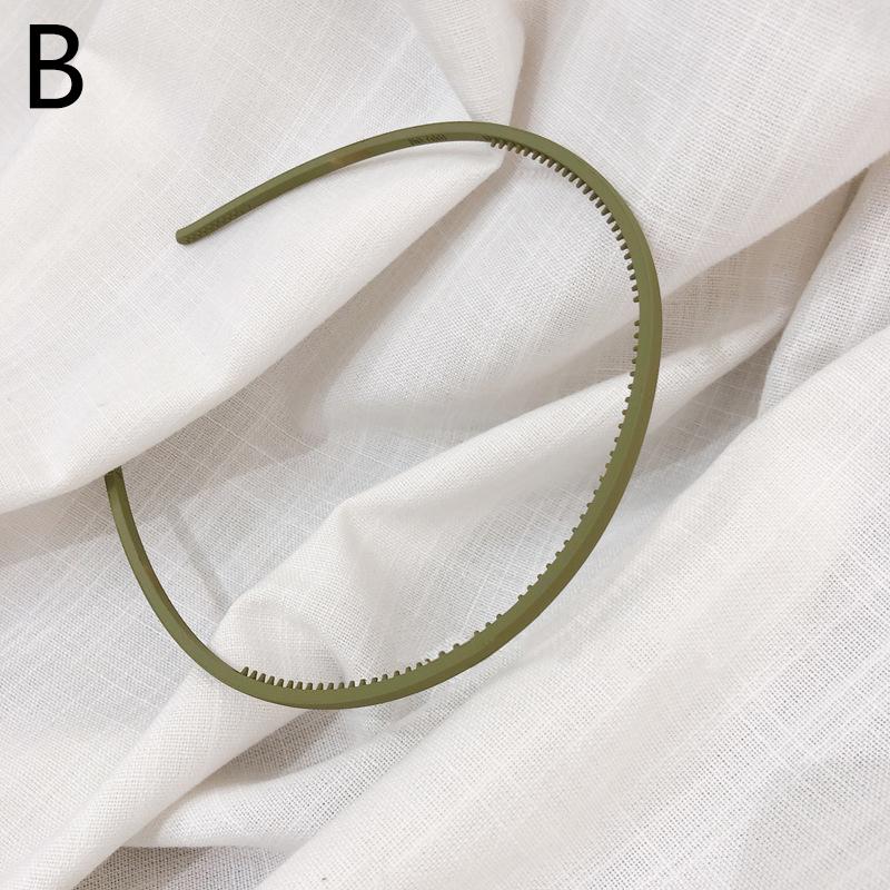 Woman Girls Anti-Slip Hair Hoop Headwear Fashion Plastic Thin Headband Resin Hairbands Frosted Hair Accessories
