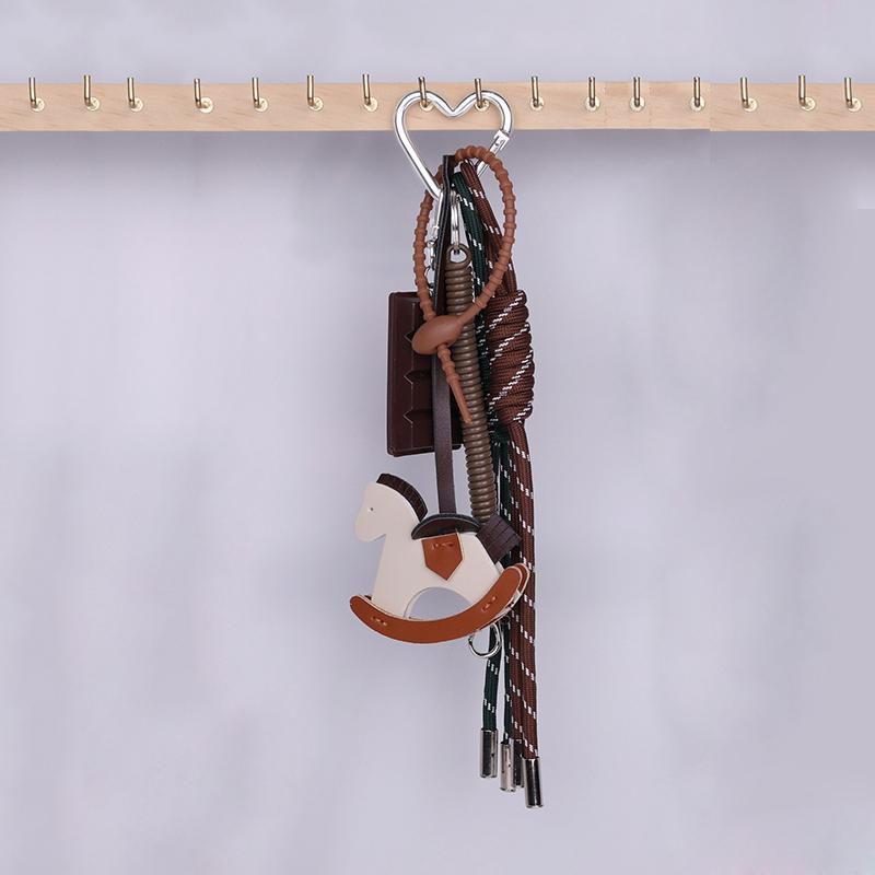 Yogodlns Chocolate Braided Rope Bag Pendant Vintage Trojan Horse Handbag Backpack Hanging Bag Accessories