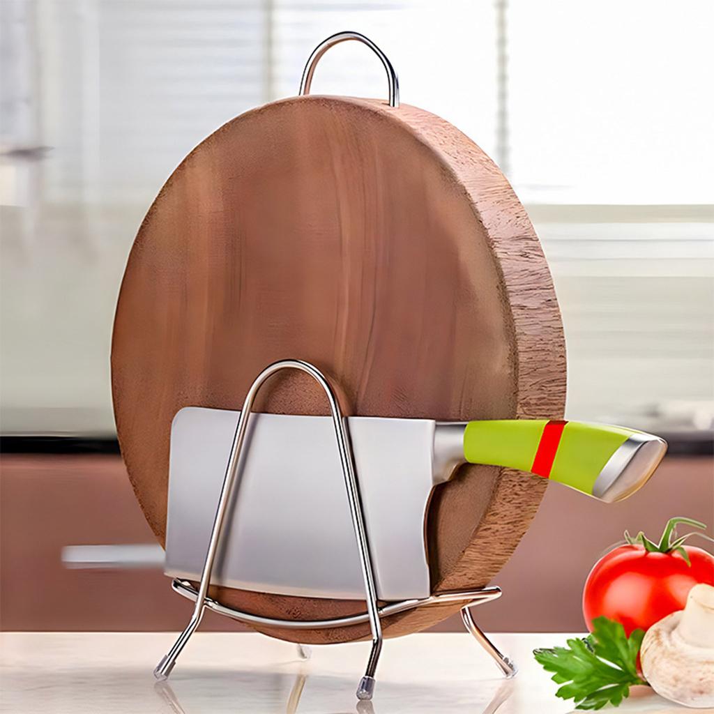 Stainless Steel Cutting Board Rack Organizer for Kitchen Rustproof Pots Lid Stand Space Saving Kitchenwares Holder
