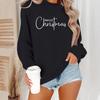 Women's Christmas Print Long-Sleeve Round Neck Pullover Sweater