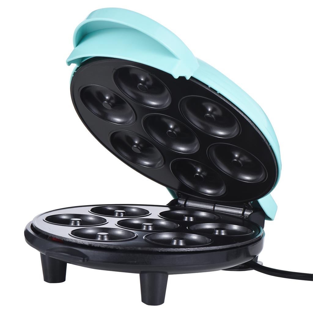 Dash Mini Donut Maker Machine Makes 7 Doughnuts 700W Double-Sided Heating Non-Stick Coating Electric Donut Maker Machine