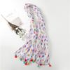 Fashion Luxury Women Viscose Scarf Designer Shawl Cotton Linen Feeling Tassel Pashmina Muslim Hijab Wrap Floral