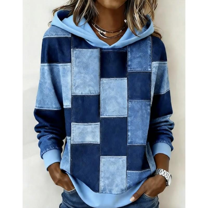 Womens 3D Animal Print Hooded Long Sleeve Sweatshirt Streetwear Casual Top