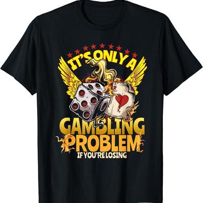 Новая Лимитированная Смешная Казино Азартные Игры Покер Игрок Азартный Игрок Футболка