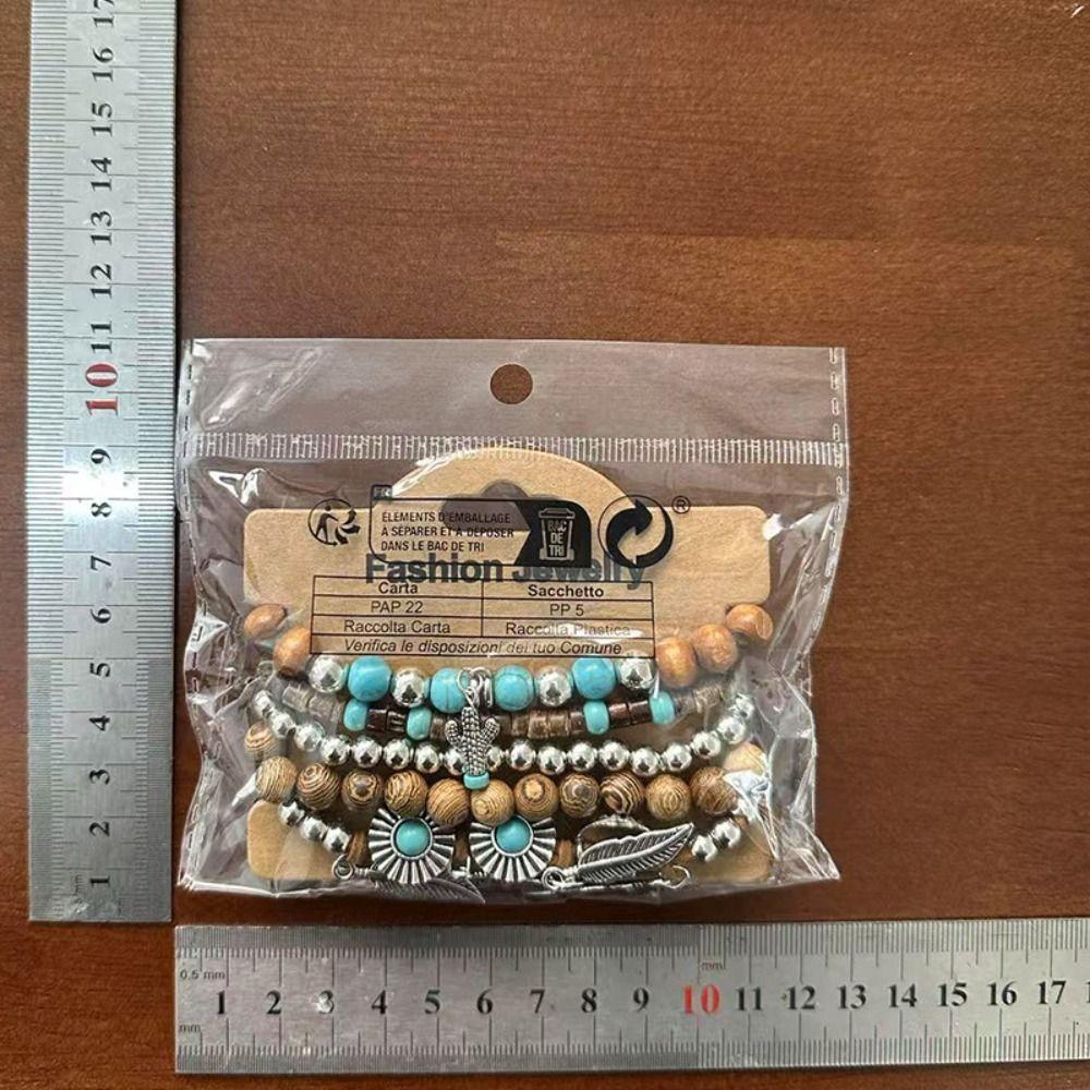 4 шт./компл. модные богемные стекируемые браслеты многослойные богемные браслеты из бисера подарок для девочек