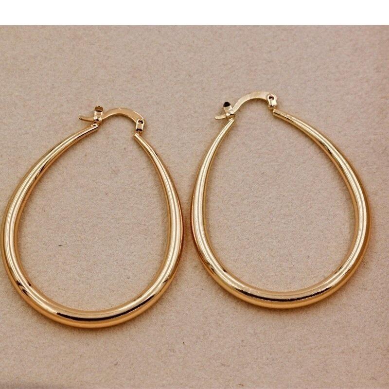 Женские серьги золотого цвета, модные гладкие серьги-кольца для женщин, помолвочные свадебные украшения, подарок