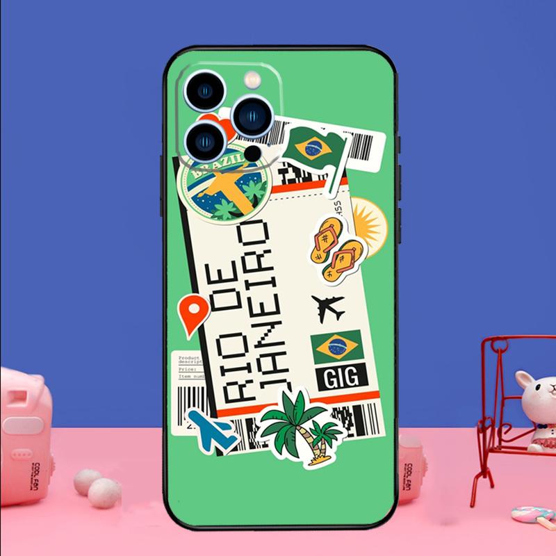 New York TOKYO Traveltickets Phone Case For iPhone 17 16 14 13 12 11 15 Pro Max mini 15 16 Plus 16e 17 Air Bumper Cover