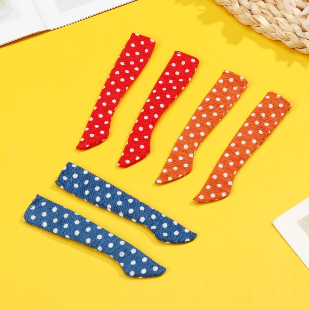 Украшения Игрушки 1/6 Кукольные Чулки Кукольные Носки в Горошек Рождественский Подарок Кукольная Одежда Аксессуары