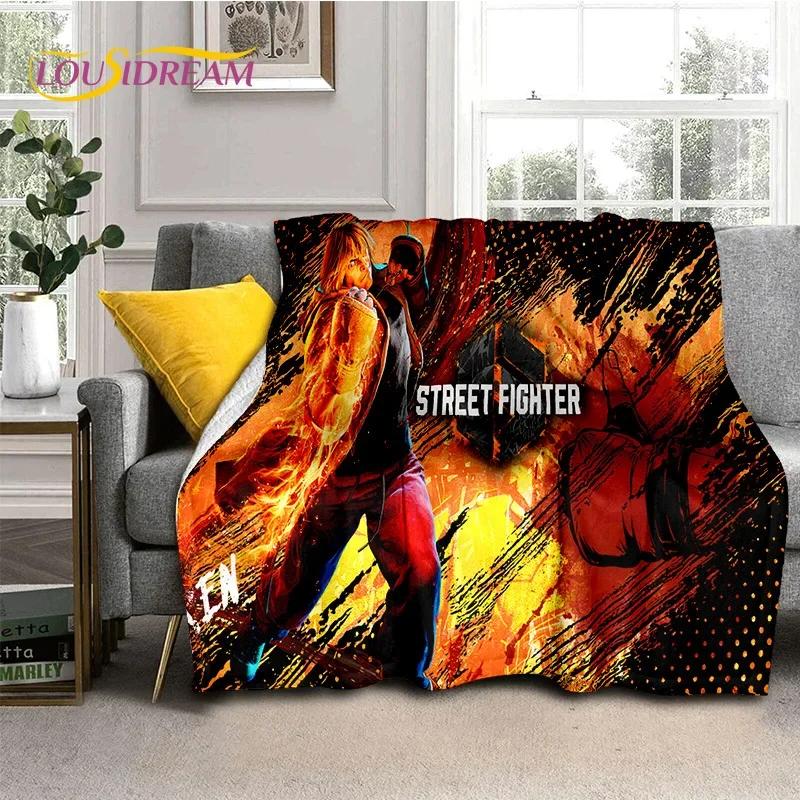 Последние Ретро Игры Street Fighter SF Мягкие Одеяла, Теплое Пледное Одеяло Удобное Одеяло для Пикника Кроватей Дивана Домашней Спальни
