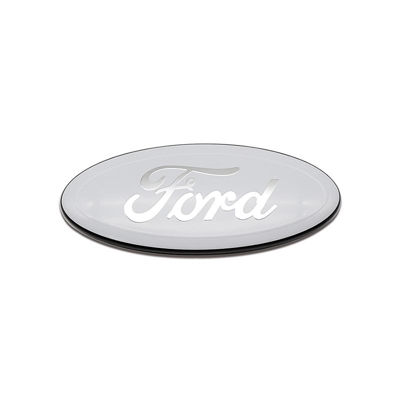 HFVS5 Car Front Grill Badges Logo Sticker Rear Trunk Emblem Lid Covers For Ford Ecosport Mustang Kuga Fiesta Fusion Focus 2 3 4 Mondeo