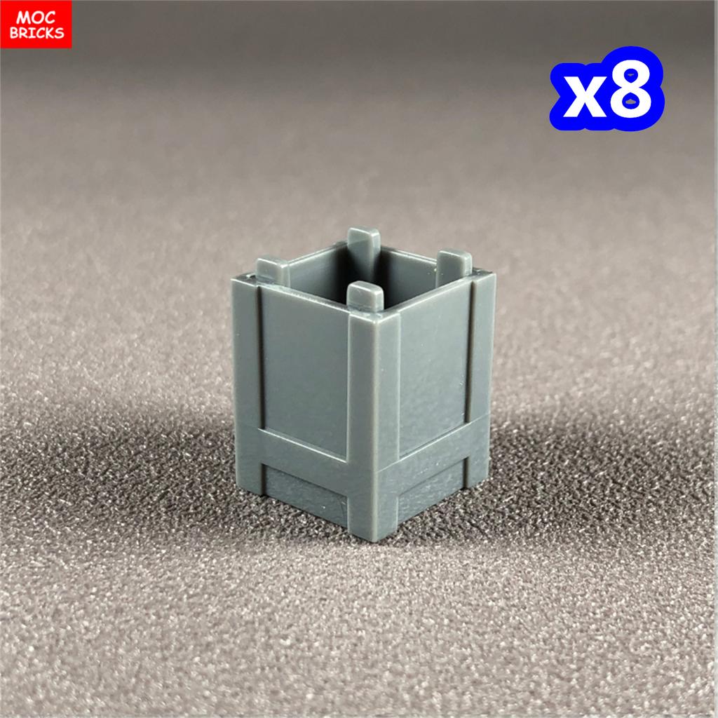 Серия контейнеров MOC Bricks Коробка для демонстрации Ведро Таз Горшок Упаковка Корзина Аксессуары Собранные Строительные Блоки Игрушки Подарок для Детей
