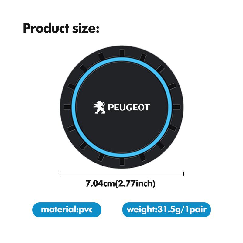 For Peugeot Car Cup Holder Anti Slip Insert Coasters Pads Interior Accessories 207 208 2008 3008 307 308 206 407 508 5008 106