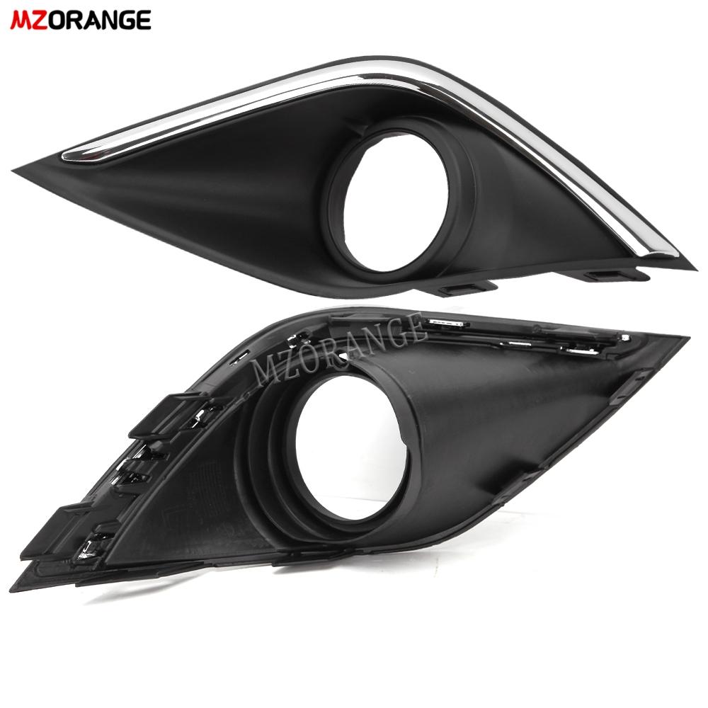 Chrome Fog Light Covers for Mitsubishi Outlander 2016-2018 Fog Lights Bezel Fog Lamp Hood Frame Black Grill car