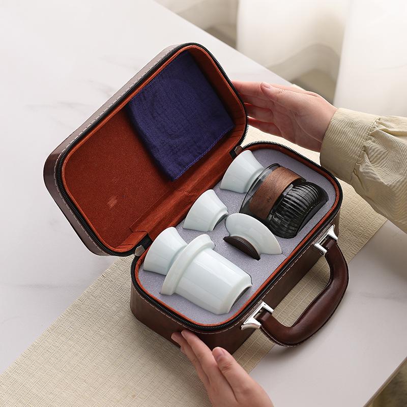 Creative portable travel tea set, high-end business bank, enterprise car enterprise 1S store gifts can be done