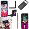 Чехол для телефона с аниме Сейко Аясе для Samsung Z Flip 7 6 5G Galaxy Z Flip4 Z Flip5 Z Flip3 Черный Жесткий ПК Корпус Защитная Крышка
