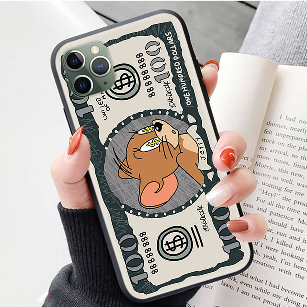 J-1 Том и Джерри черный чехол для iPhone 16 15 14 13 12 Samsung S24 S23 Ultra Xiaomi POCO Redmi Note Realme Moto OPPO A15 Realme VIVO Pro Max Plus 5G