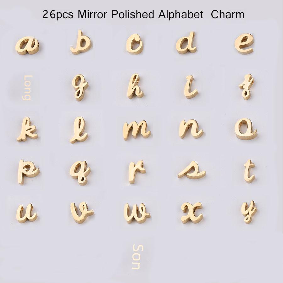 Бусины из нержавеющей стали с буквами AZ 1,8 мм с маленьким отверстием для самостоятельного изготовления аксессуаров