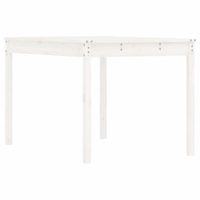 VidaXL Garden Table White 121x82.5x76 Cm Solid Pine Wood 823970