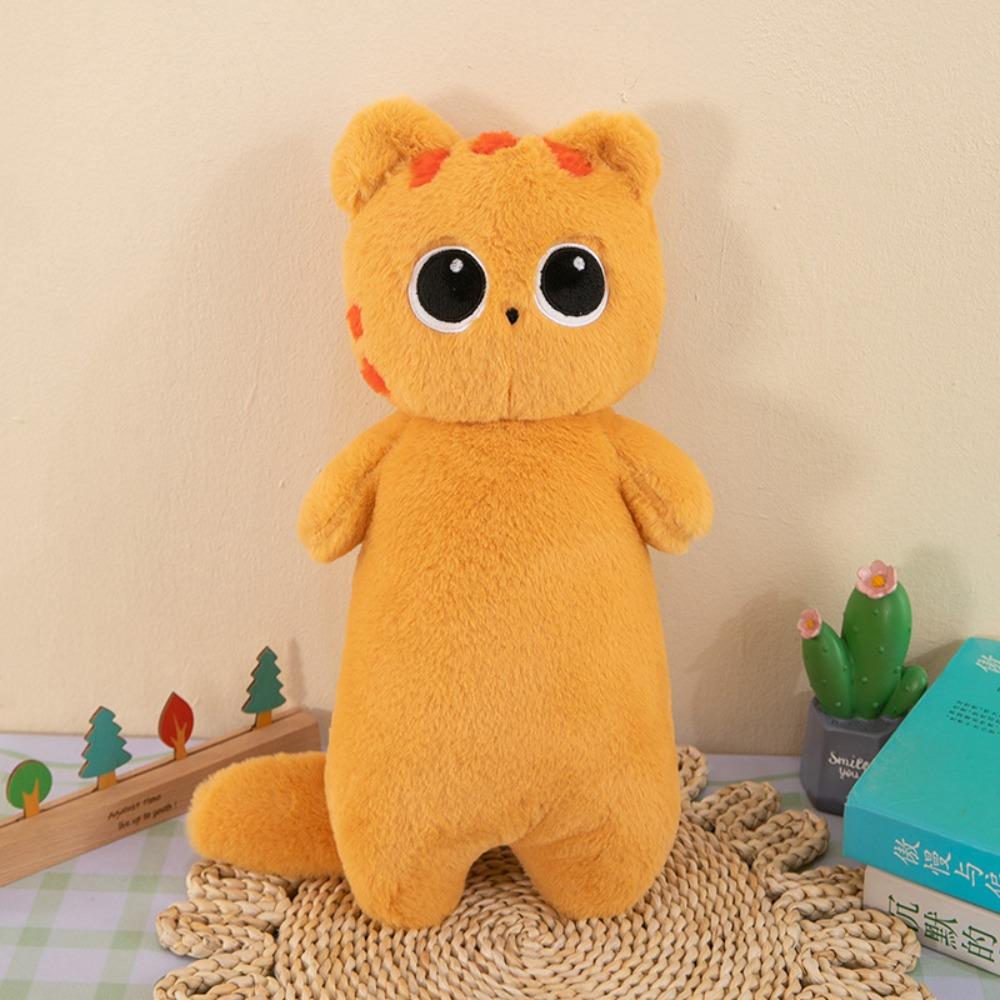 PP Cotton Long Giant Cats Plush Cartoon Cat Stuffed Plushie Animal Bolster Pillow Christmas Toy