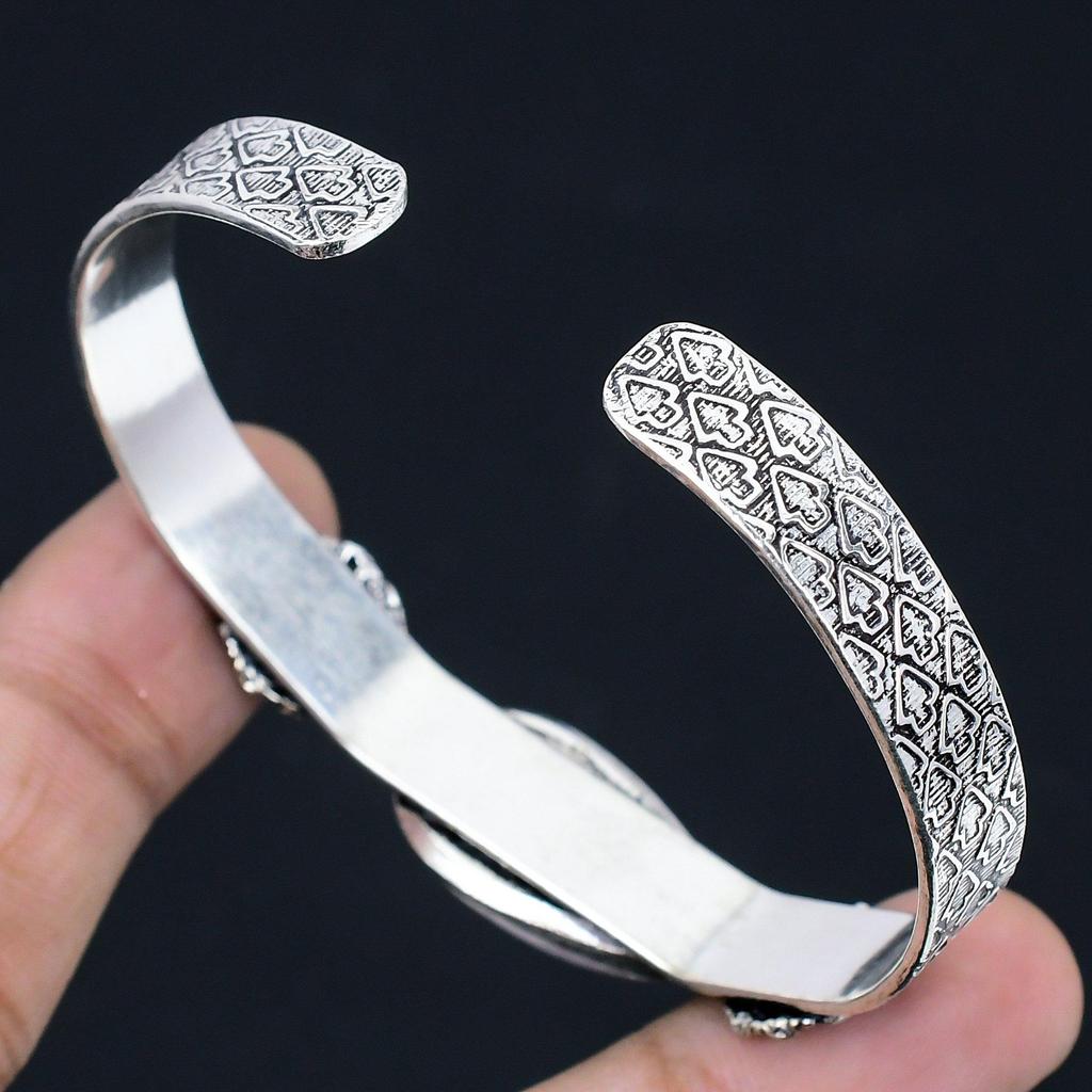 Daughters Day Sale Rose Quartz Gemstone Sister Bangle Bracelet Sterling Silver