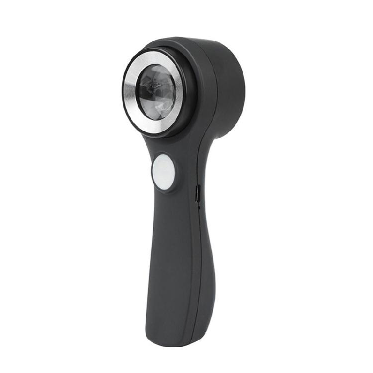 Лупа для глаз 60X увеличительное стекло со светодиодной/УФ-подсветкой, перезаряжаемая увеличительная линза