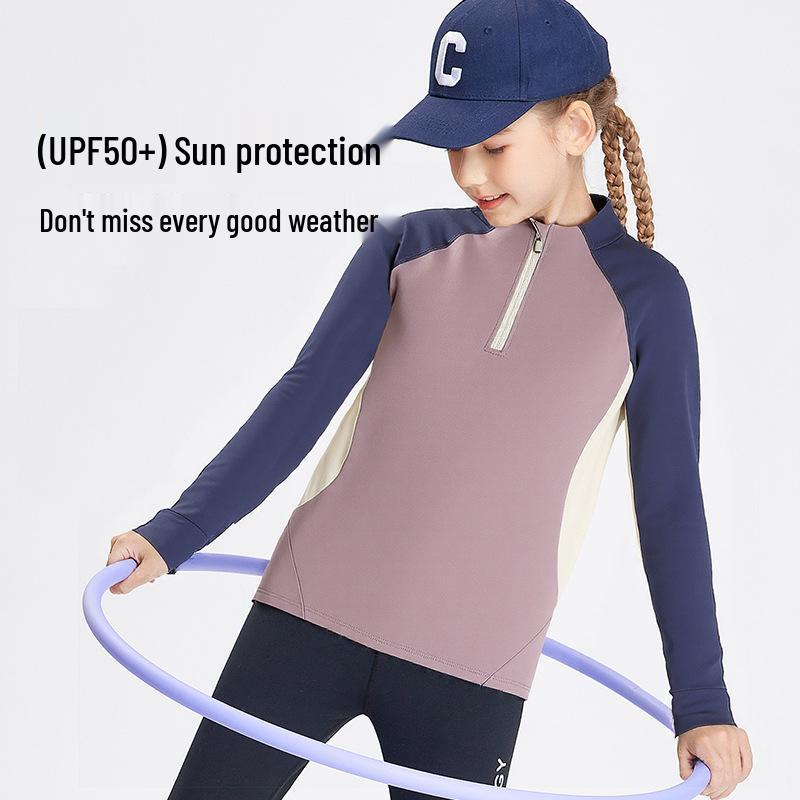 25 Новых спортивных футболок с длинным рукавом для девочек в стиле колор-блок - Модные базовые вещи для повседневной носки весной/осенью