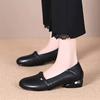 Туфли на низком каблуке из мягкой кожи для женщин, ретро-лоферы для бабушки, мокасины, женские кожаные туфли Mary Jean Shallow Slip-On Work Shoes