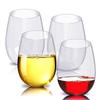 2/4Pcs Shatterproof Plastic Wine Glass Unbreakable Red Wine Tumbler Glasses Cups