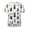 Summer Short Sleeved T-shirt with Bee Pattern 3D Digital Printing Round Neck Loose Men's T-shirt