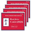 Карты для маджонга 2026 – Карты для американского маджонга 2026, крупный шрифт, легко читаемые карты для энтузиастов(4шт)