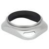 Haoge LH-W58P 58mm Square Metal Screw-in Lens Hood with Hollow-out Cap for Leica Rangefinder Cameras with 58mm E58 Filter Thread Lens, Silver
