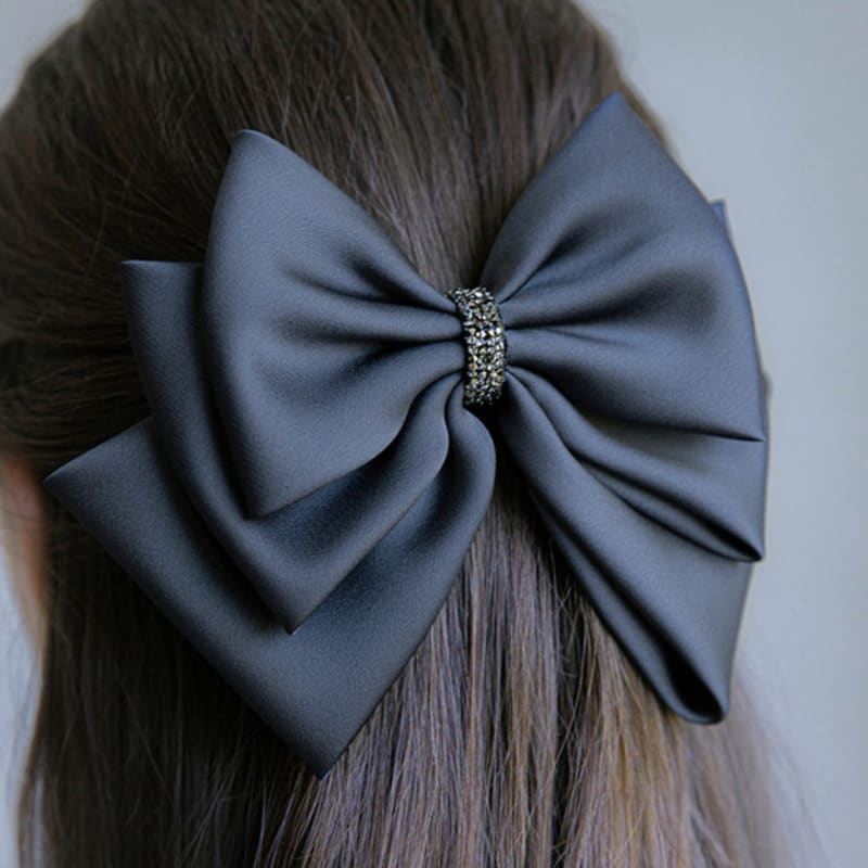 Jean Paul Clarisse Satin Austrian Crystal Ribbon Pin JP-22-126AB