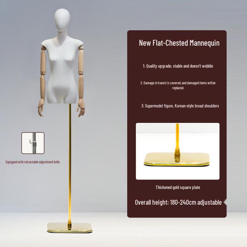 Манекен женский с плоским телом в корейском стиле и широкими плечами для демонстрации женской одежды